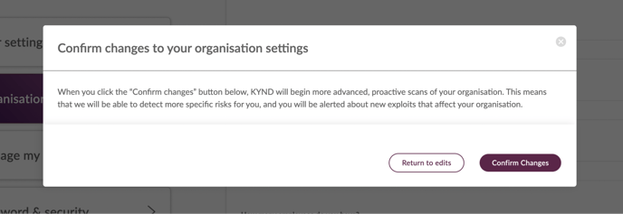 Confirm changes