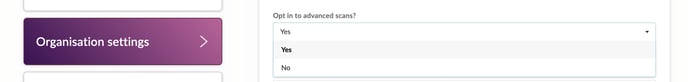 Manage your preference in your Organisation settings