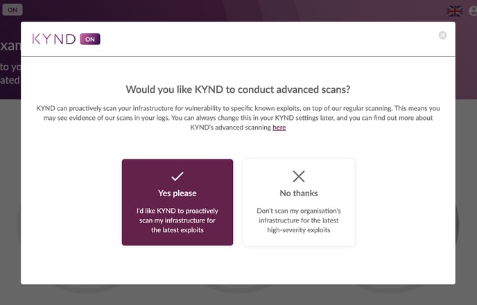 Opt-in when you sign up for KYND